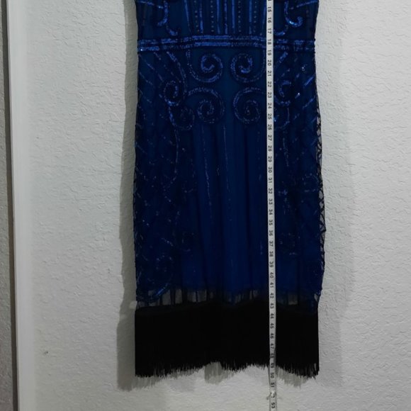 WOMAN'S DRESS VISION FOR INNOVATION BLUE SQUIN DRESS - Picture 12 of 16